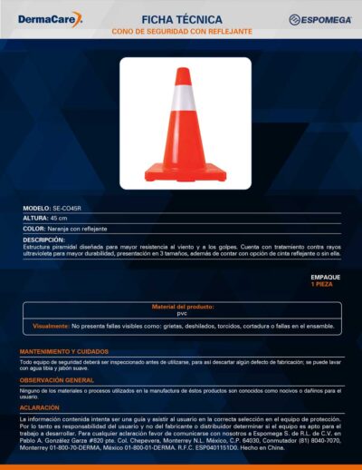 Cono de Seguridad con Reflejante