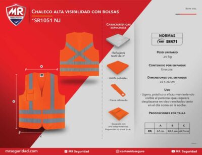 Alta visibilidad con bolsas SR1051 NJ